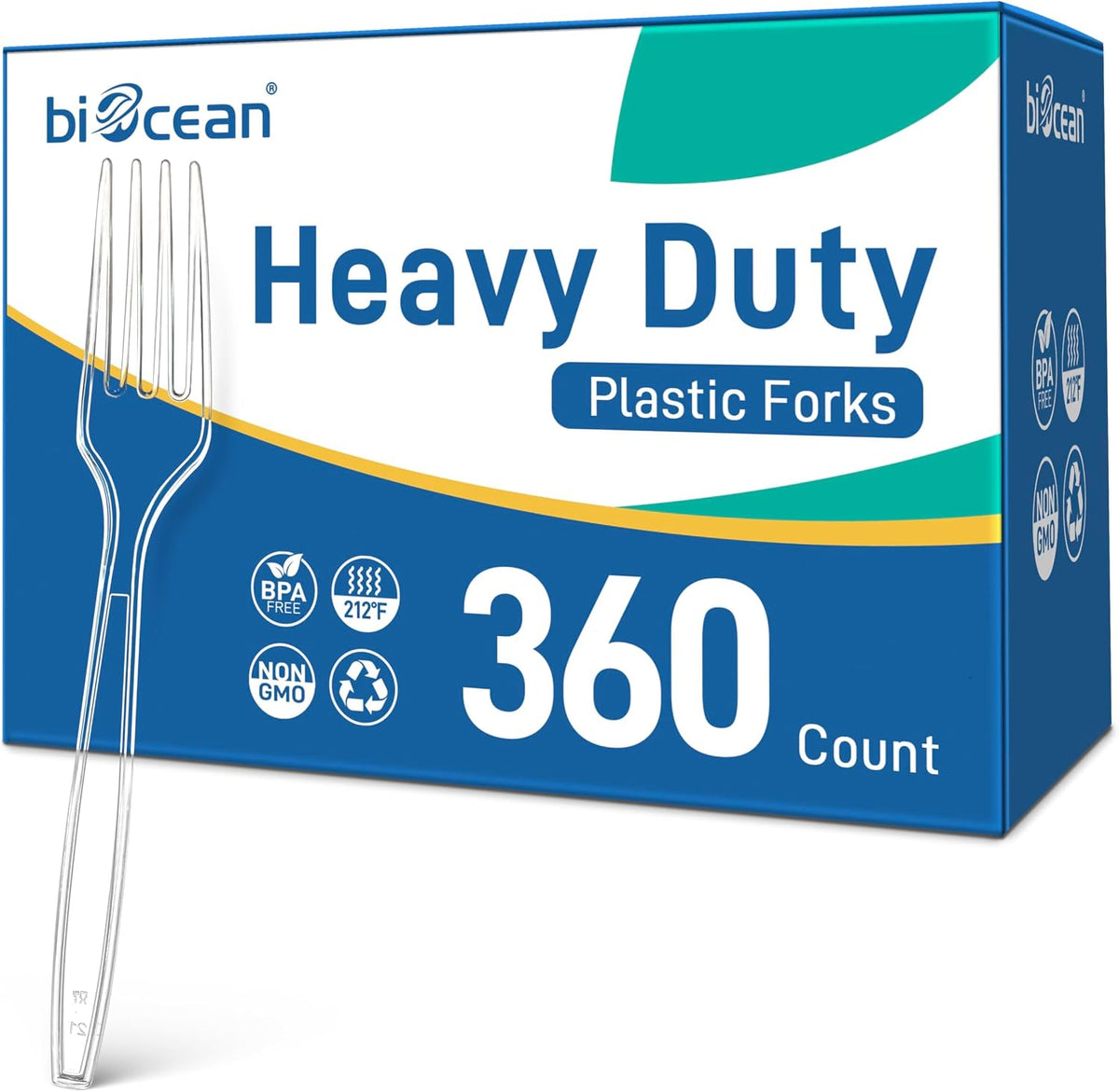 Set of 24 Heavy Duty Disposable Plastic Serving Utensils! 10” Spoons and Forks and 6-1/2” Tongs! Clear Serving Sets Perfect for Parties, Events, BBQ's and More! (24, Spoons-Forks-Tongs)