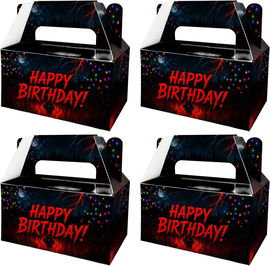 12 Pack Retro Horror Party Favor Boxes 80s Sci-Fi Birthday Treat Bags
