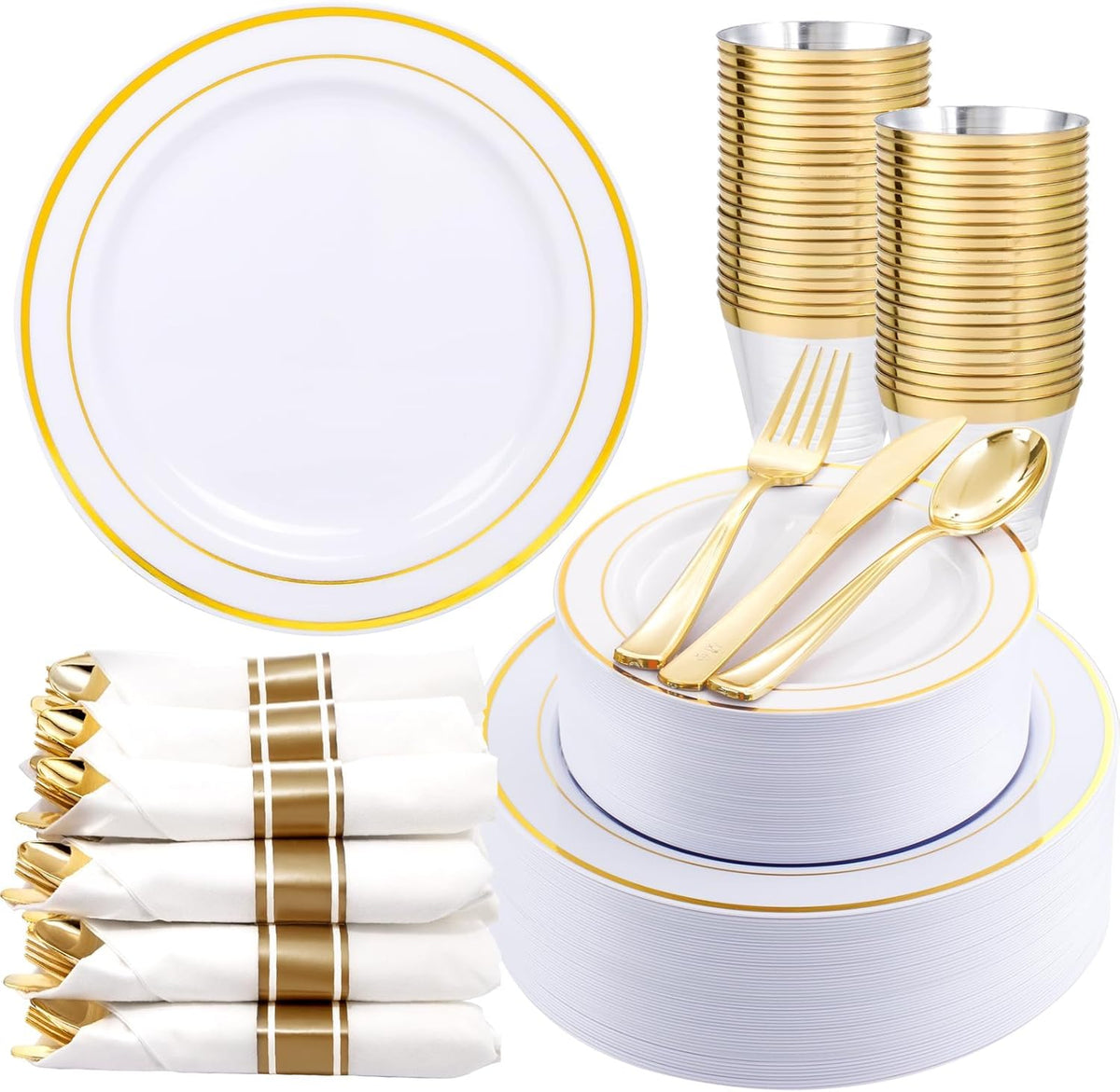 175 Pcs Navy Blue Plates and Napkins Serve Blue Party Supplies 25 Guest