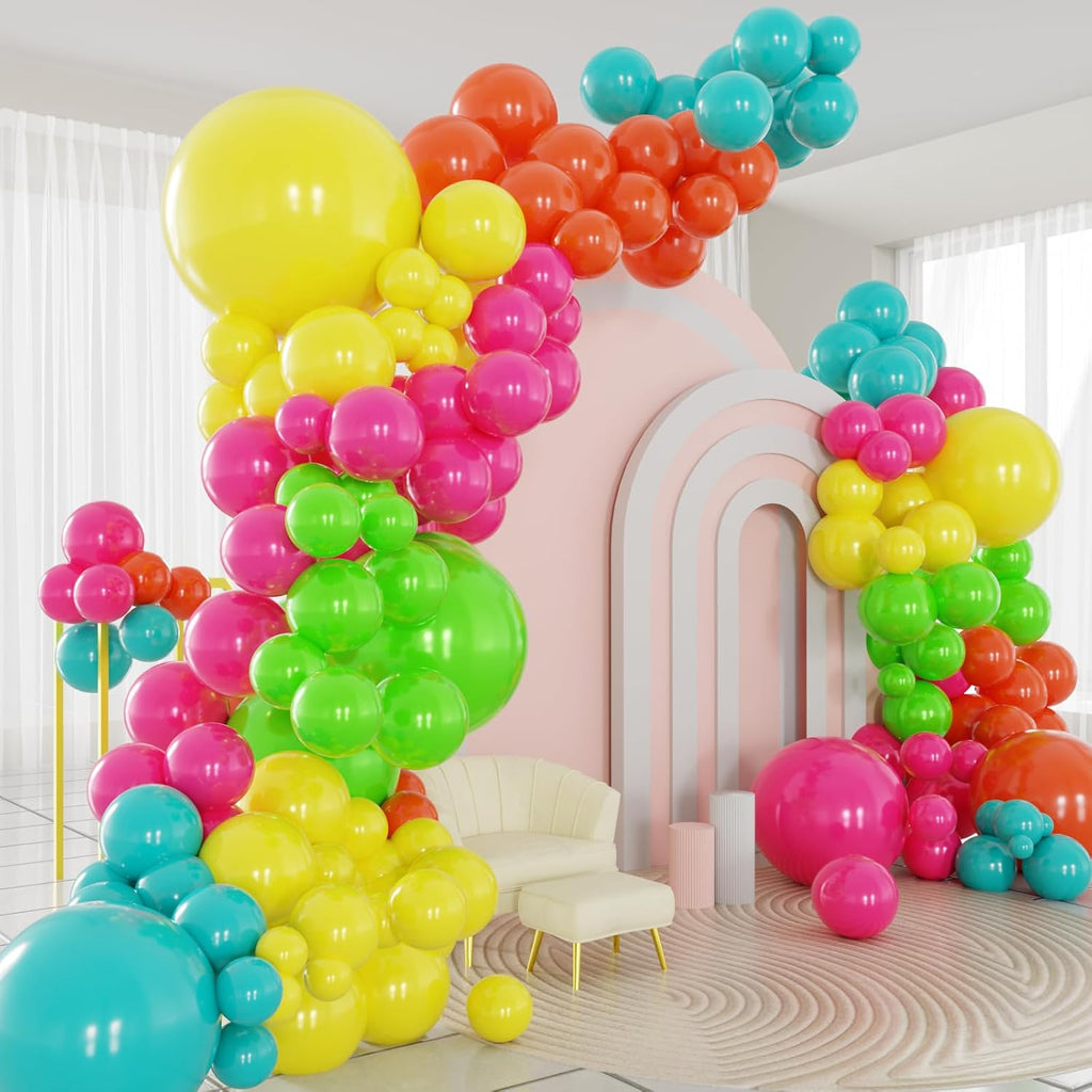 Tropical Balloons Arch Kit, 124pcs Summer Balloons