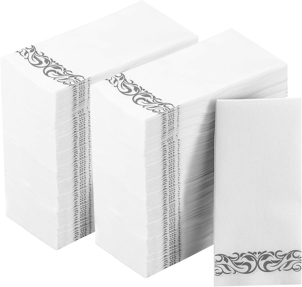 Vplus 400 Pack Paper Napkins, Soft Dinner Napkins, 3 Ply, Silver
