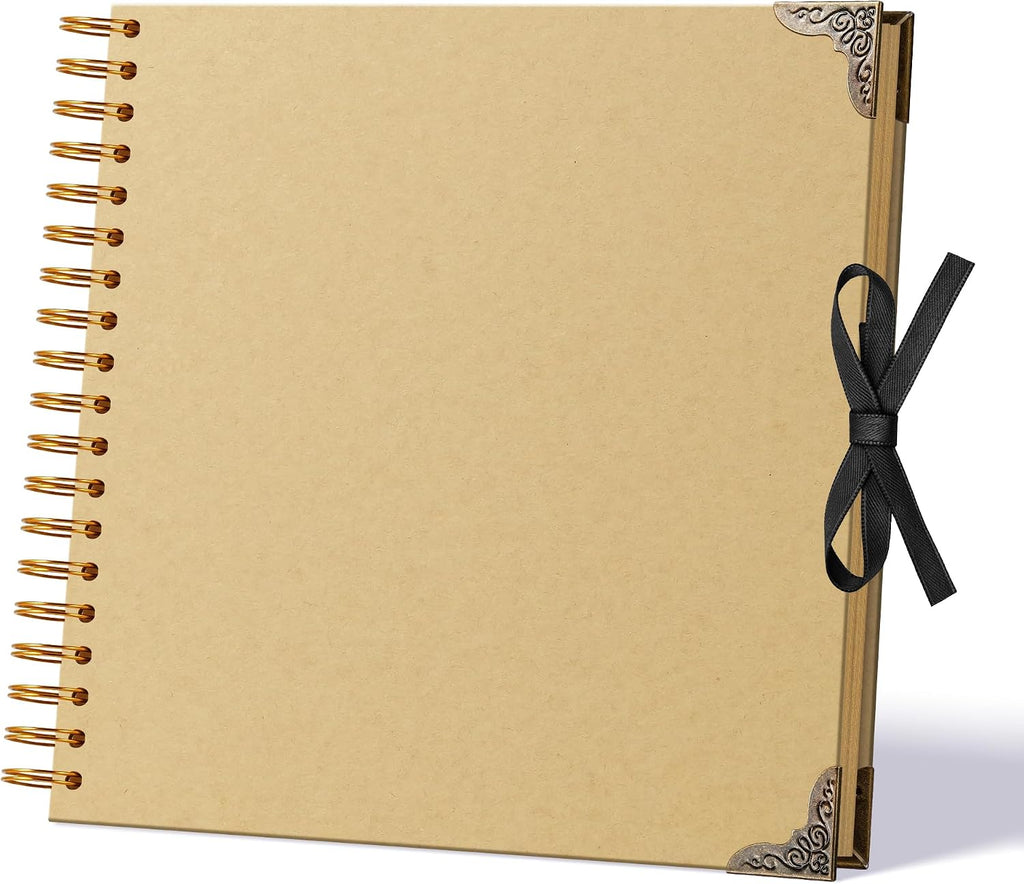 Large Photo Album 20 Sheets/ 40 Pages Self Adhesive Scrapbook Album for 4x6 5x7 8x10 Pictures DIY Photo Book as Scrapbooking Supplies, Birthday Gifts for Women Mom Wedding Baby Family Travel