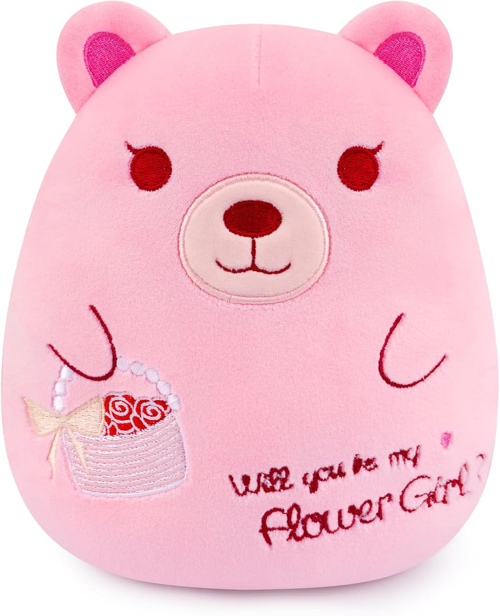 Flower Girl Teddy Bear Stuffed Animal,Will You Be My Flower Girl