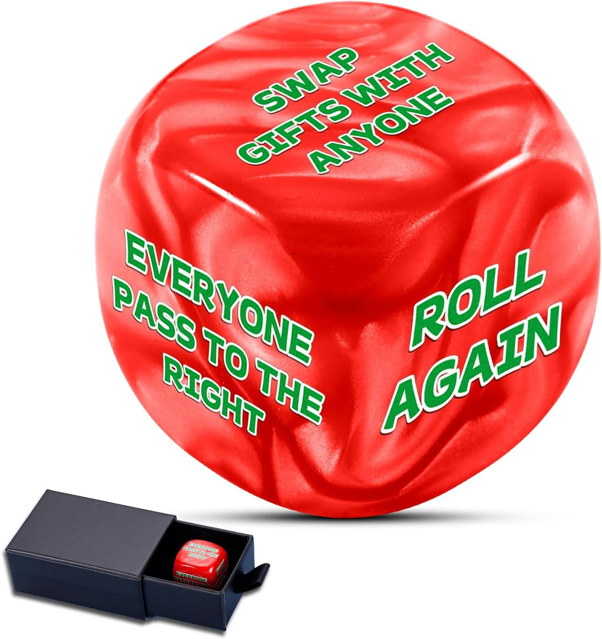 Santa Swap Gift Exchange Dice Christmas Exchange Games Dice - Family Christmas Party Favors White Elephants Gifts for Adults Gag Stocking Stuffers for Her Him New Year