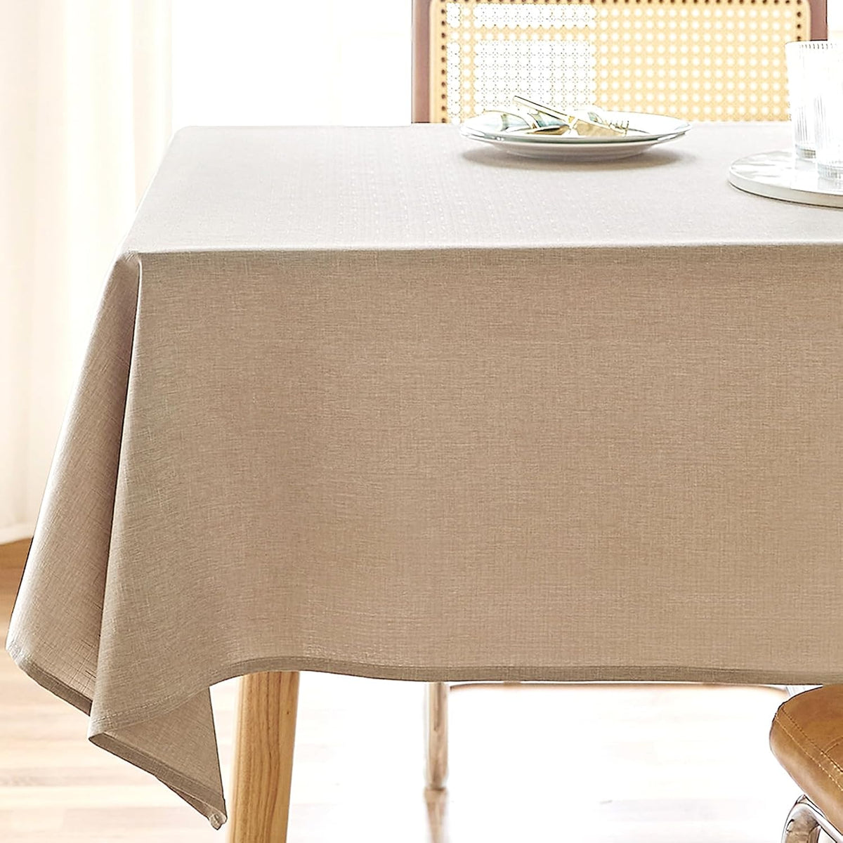 Spring Floral Tablecloth 52x70 Inch, Spring Birds Branch Floral Decorations for Home Table Cloth Rectangle Decor Tablecloths Polyester for Picnic Party Dinner
