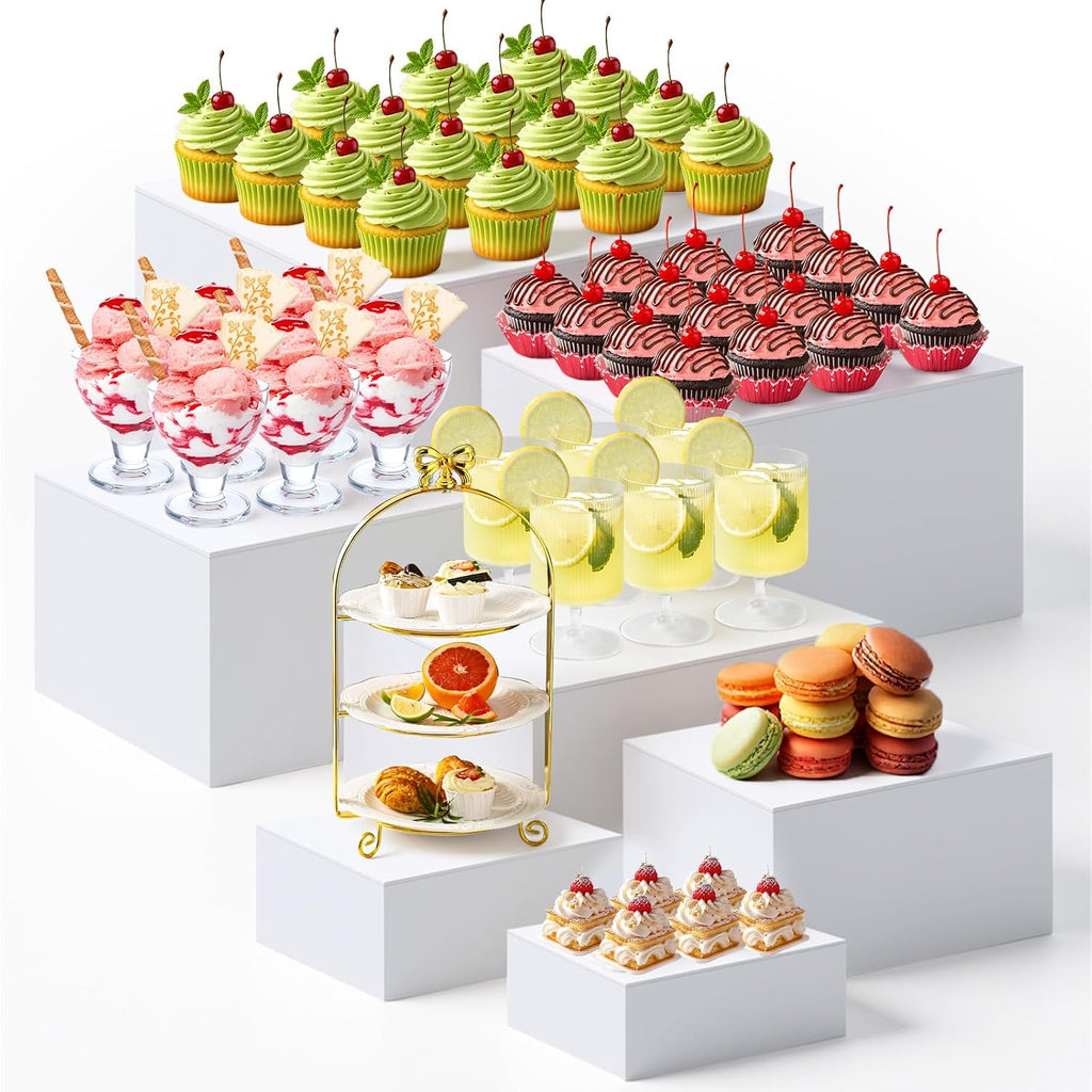 Metal Cakesicle Display Stand with Vine Pattern, 16 Holes, 10.24 x 7.09 x 1.06 Inch, Pre-Assembled Party and Wedding Dessert Holder (White)