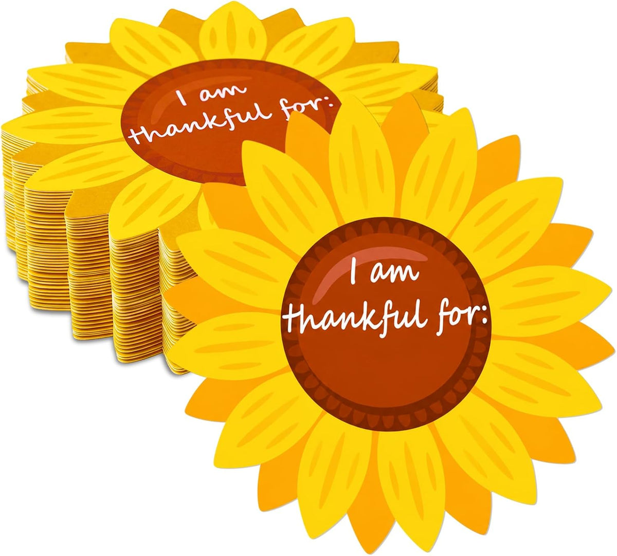 Qilery 100 Pcs Summer Table Place Cards Sunflower Cutouts