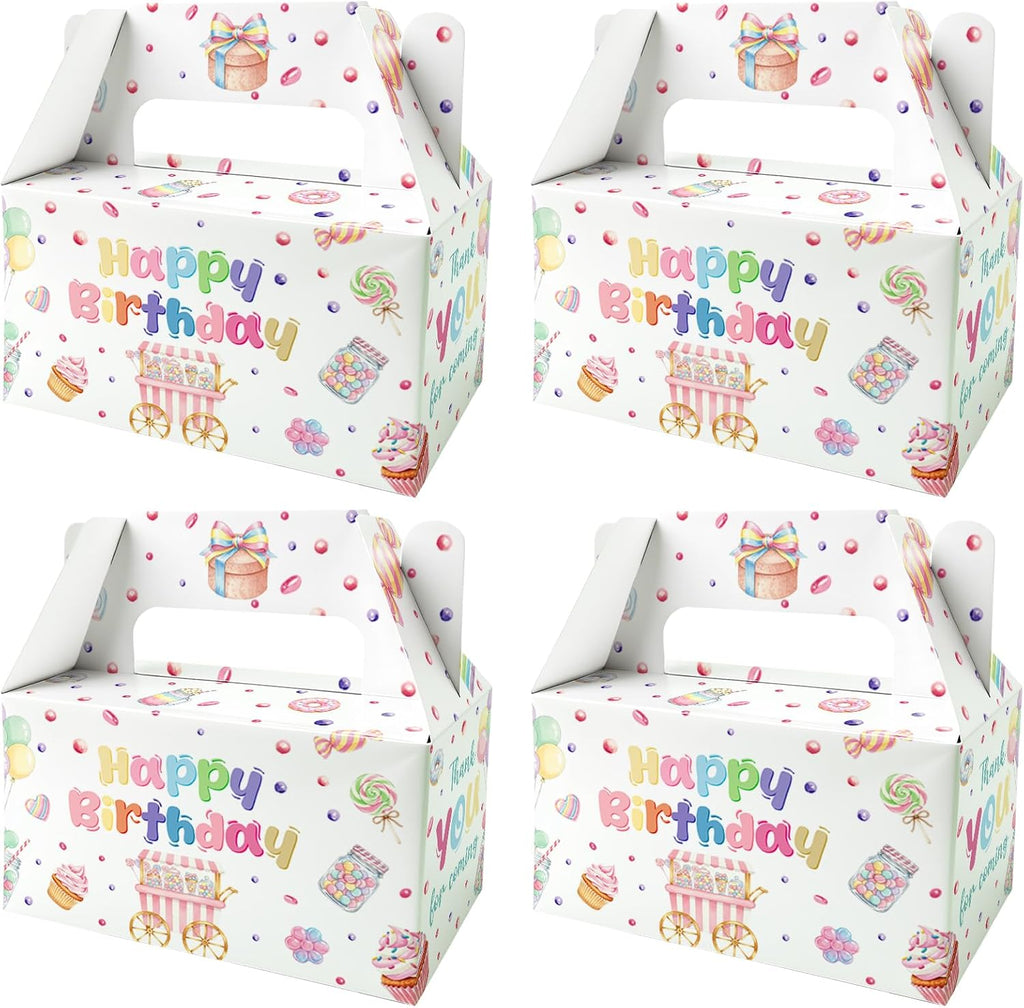 BGFMVS 12 Pcs Happy Birthday Candy Sweet Party Favor Boxes Girls Goodie Box