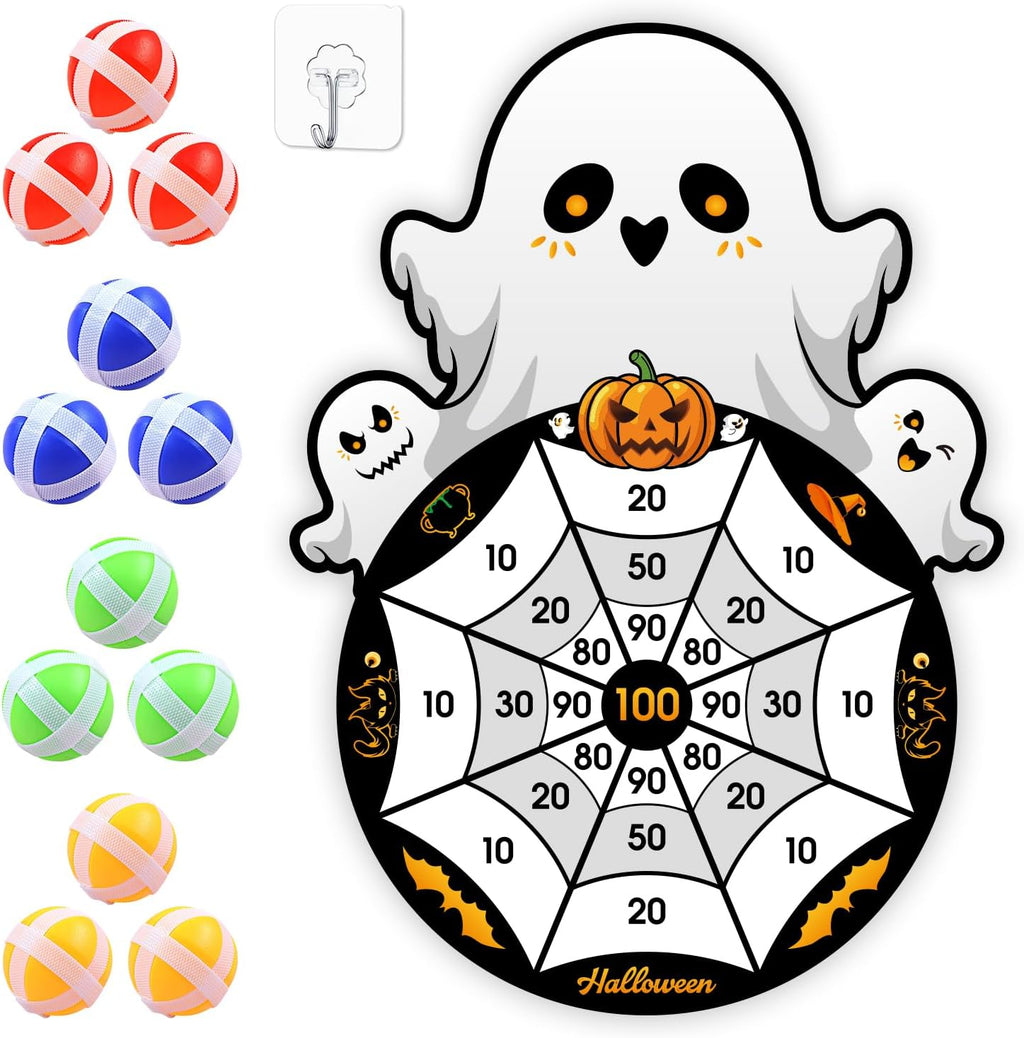 Halloween Games, Halloween Party Supplies Dart Board with 12 Sticky Balls