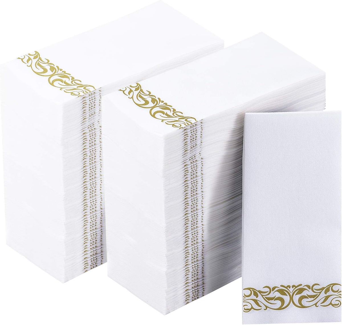 Vplus 400 Pack Paper Napkins, Soft Disposable Dinner Napkins, 3 Ply, Gold