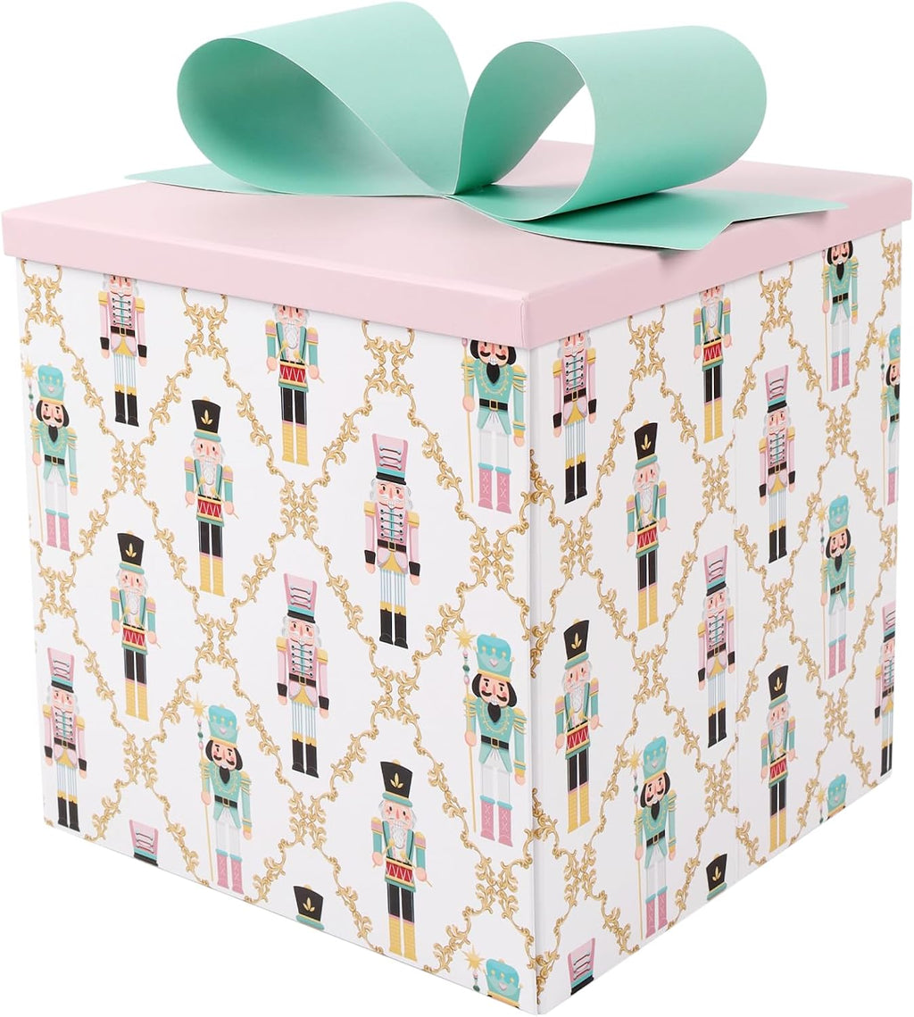 BIOBROWN Christmas Gift Boxes with Lids for Presents Nutcracker Design
