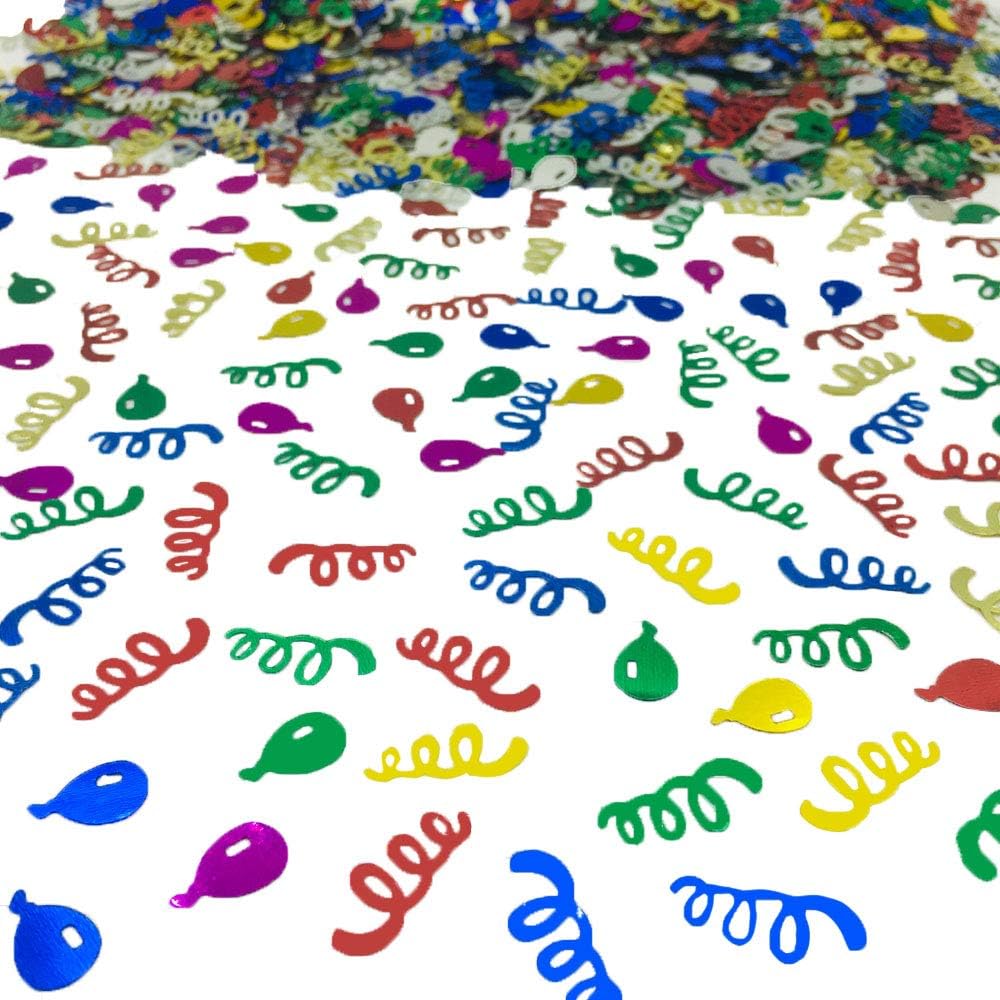 Confetti Sprinkles Table Scatters for Birthday Wedding Celebration Retirement Party Decoration or DIY Arts(1.6 Ounce Balloon Ribbon)