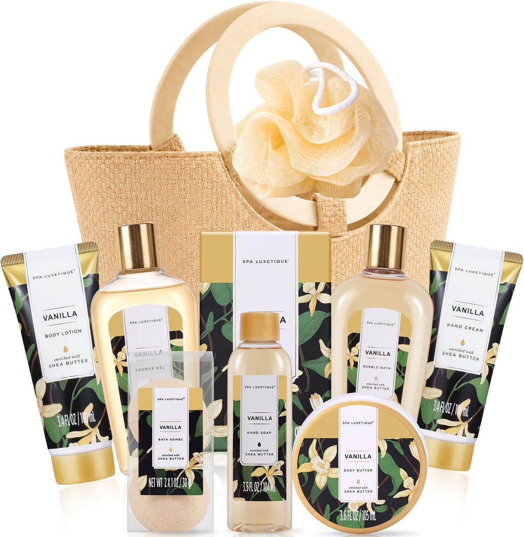 Spa Luxetique Vanilla 10pc Gifts for Women Spa Gift Basket