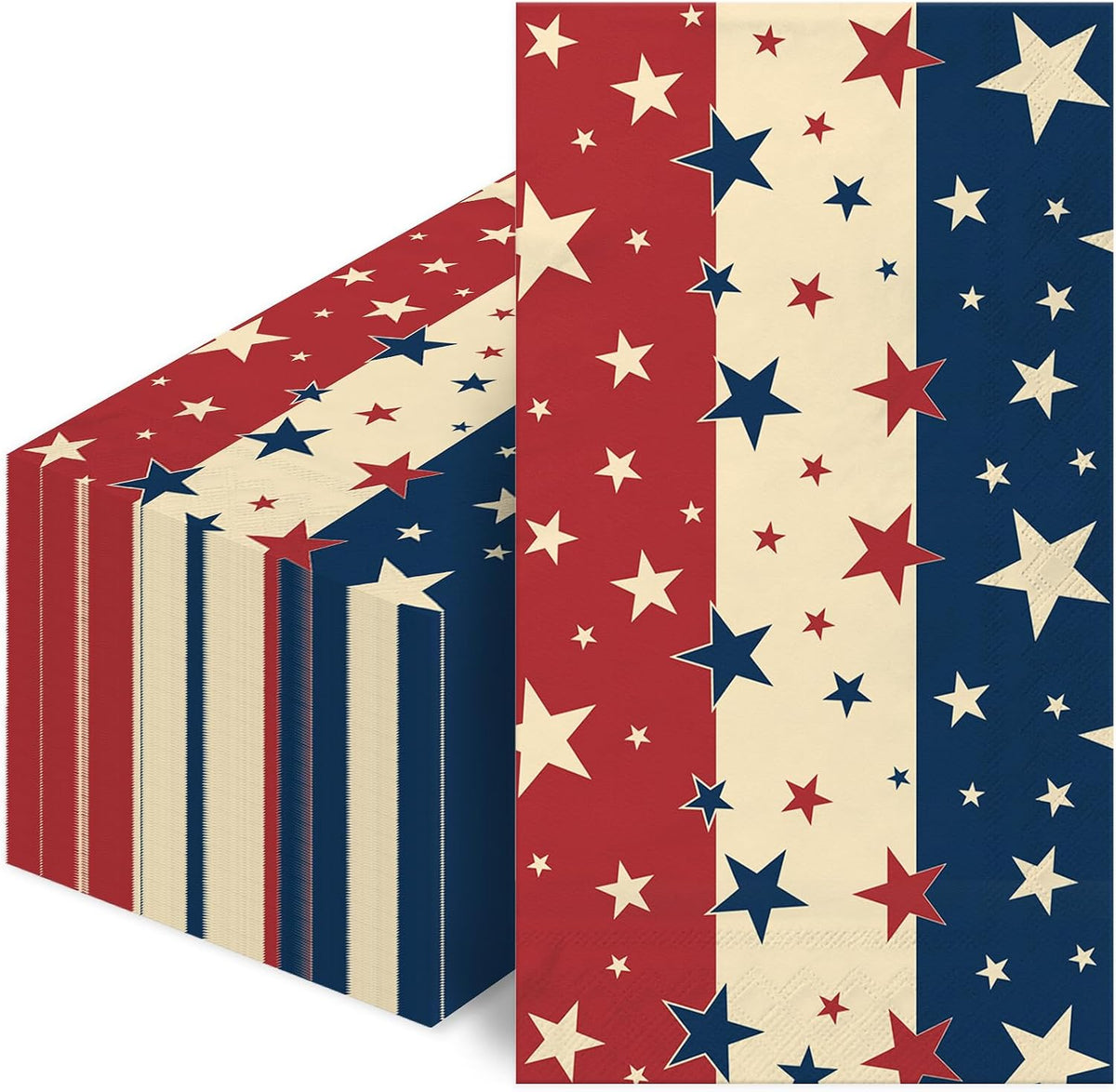 100 Count Patriotic 4th Of July Paper Napkins