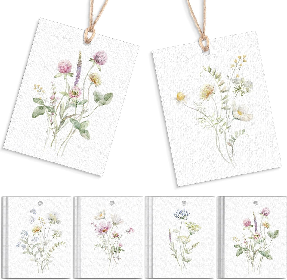 AmazingSpark 50 Set Gift Tags with String, Elegant Style, Cozy