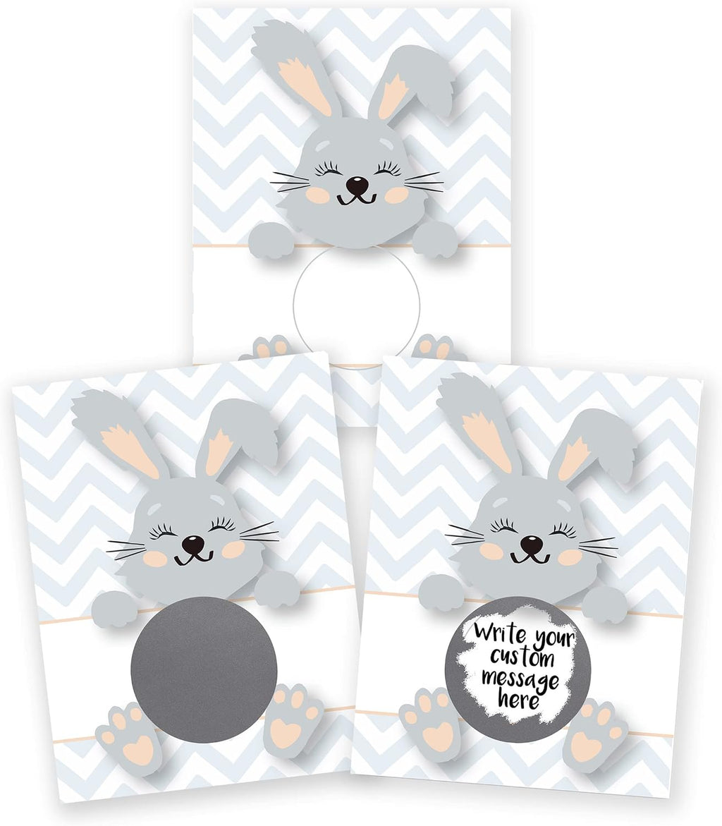 My Scratch Offs 20 Pack Funny Easter Bunny DIY Make Your Own Scratch Off Cards & Stickers. Perfect for Teacher Rewards, Business Promo Codes & Custom Message