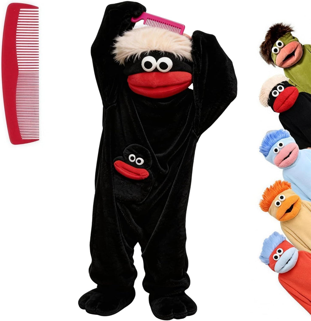 Big Mouth Monster Onesie Silly Monster Onesie Plush Onesie Pajamas Cozy Home Loungewear (No Shoes Included)