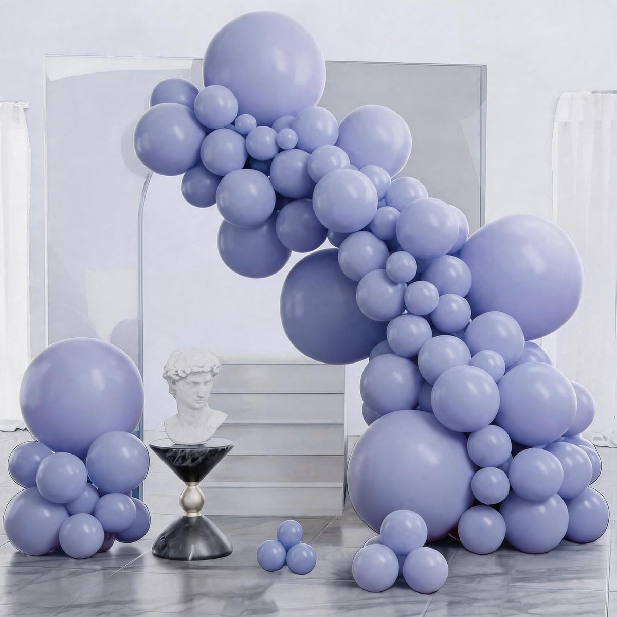 PartyWoo Dusty Purple Balloons 140pcs Lavender Lilac Boho Neutral Color