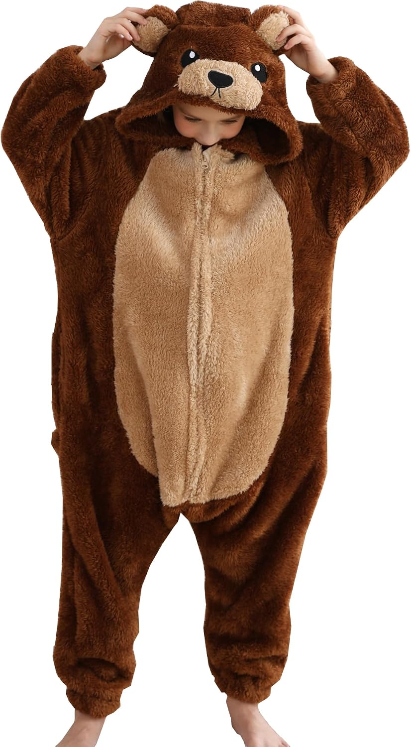 ATOZ Onesie for Kids, Animal Pajamas Halloween Cosplay Costume Girls Boys