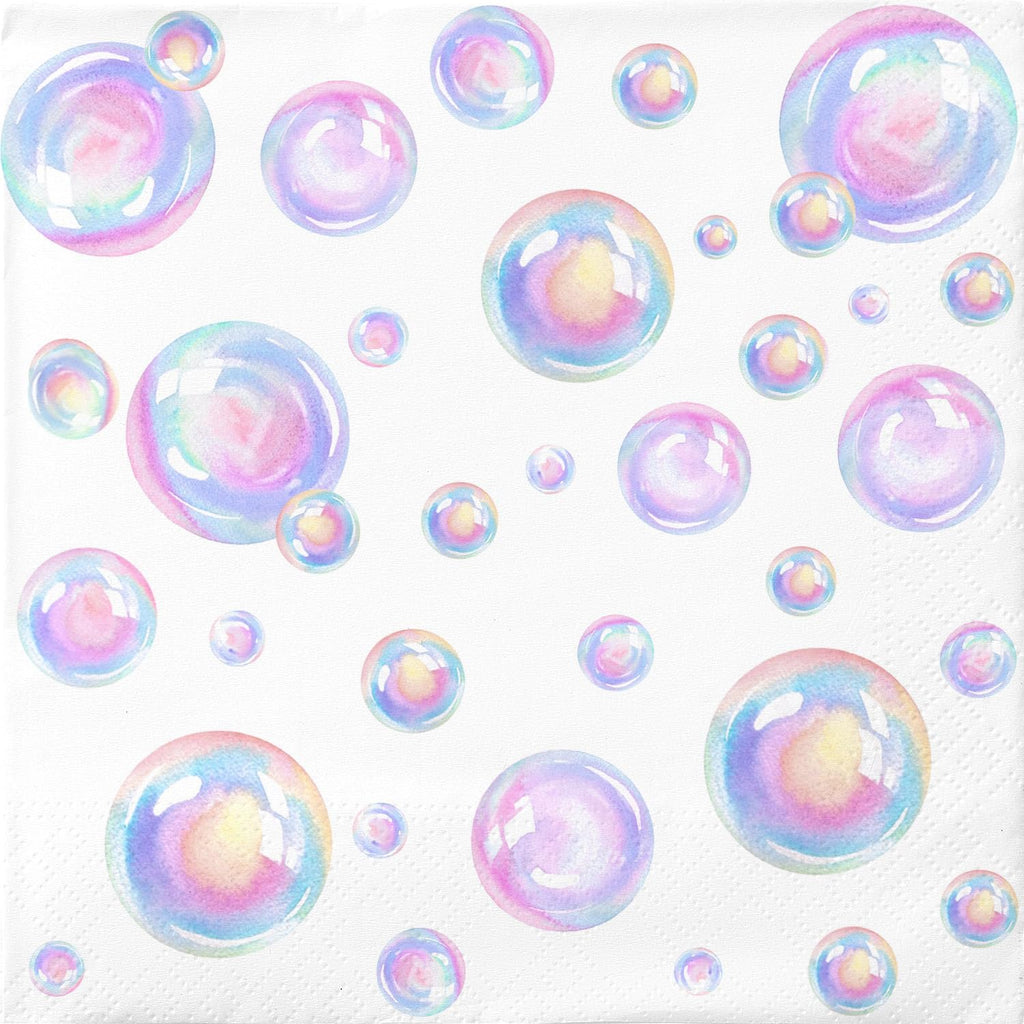 Bubbles Paper Napkins - 50Pcs, 2Ply, 6.5 × 6.5 Inches