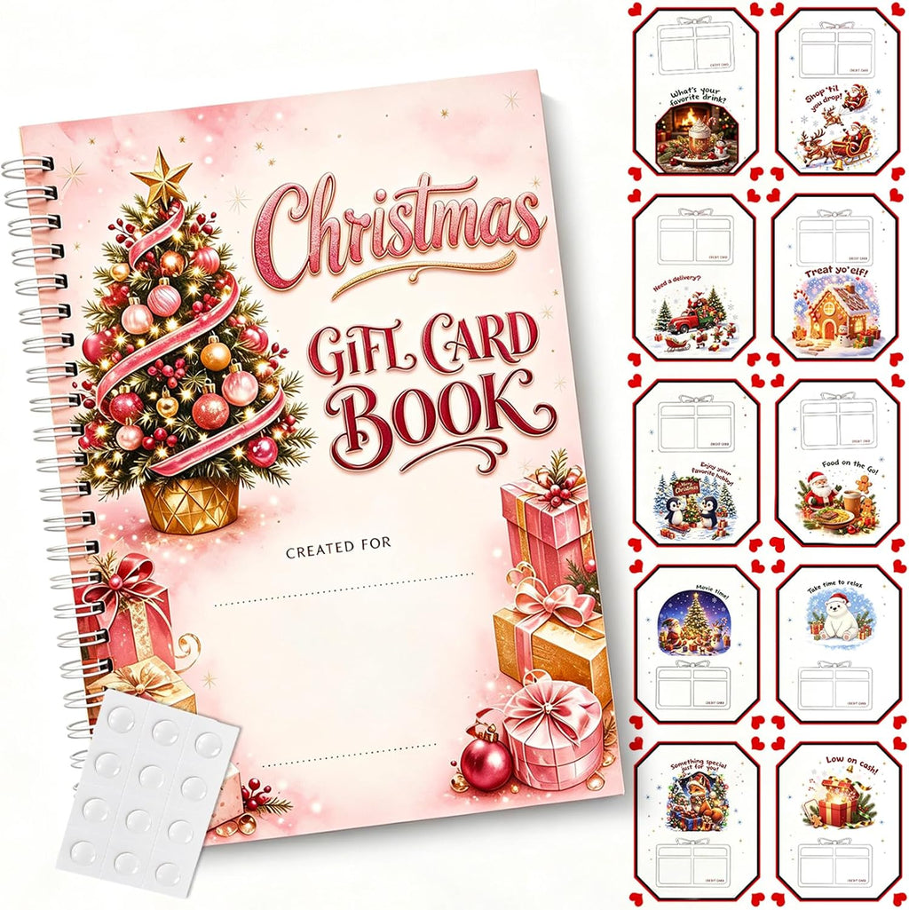 Christmas Gift Card Book,Merry Christmas Gift Card Booklet for Adults Teens