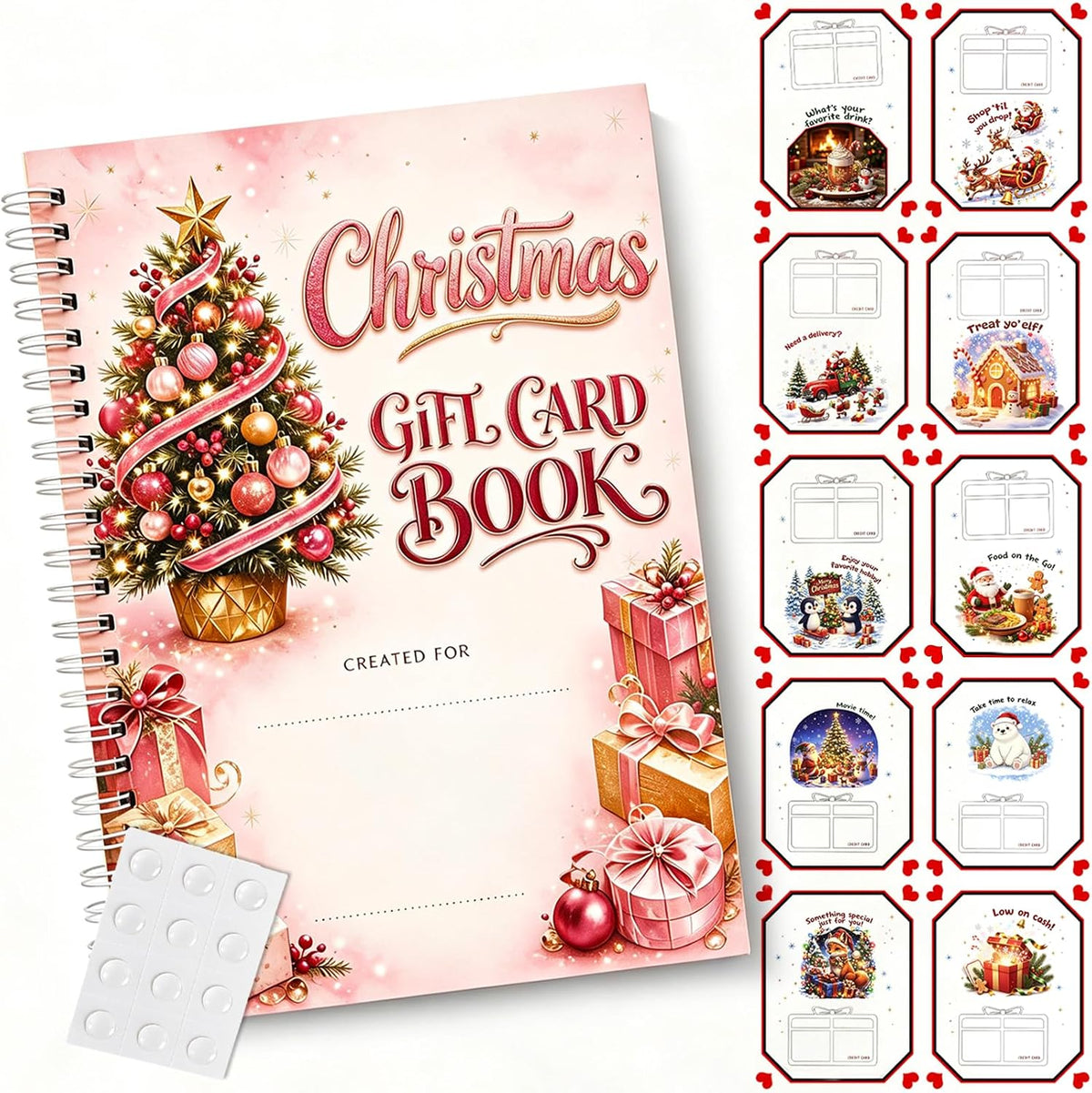 Christmas Gift Card Book,Merry Christmas Gift Card Booklet for Adults Teens