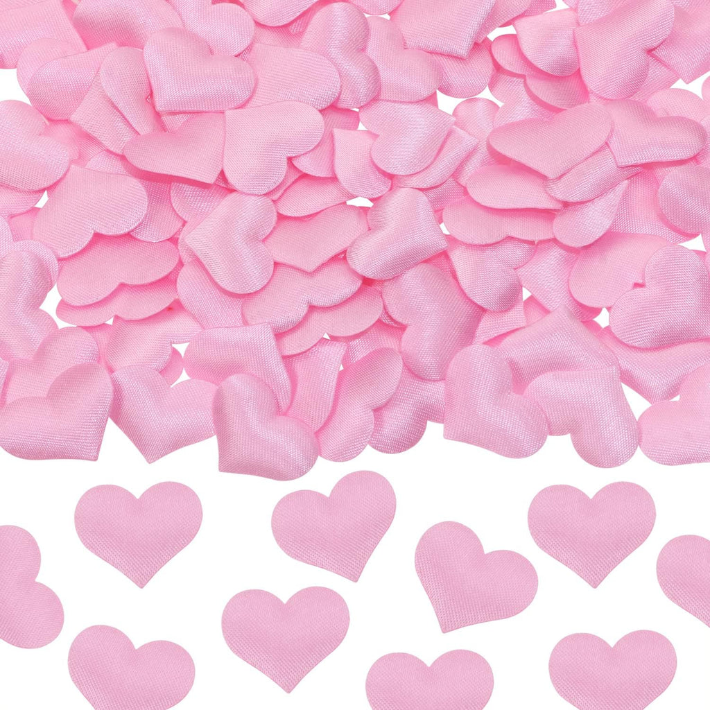 ONLYKXY 200Pcs Sponge Confetti Flower Decor Heart Shape Petals Table Wedding Decoration Glitter Scatter for Wedding Party Valentine's Day Scatter Ponge Petal Confetti (Pink)