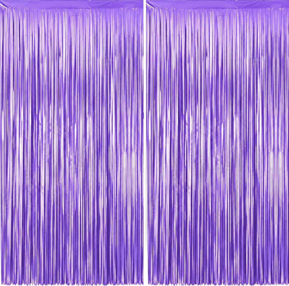 KatchOn Purple Streamers Backdrop - 3.2x8 Feet, Pack of 2, Purple Decor