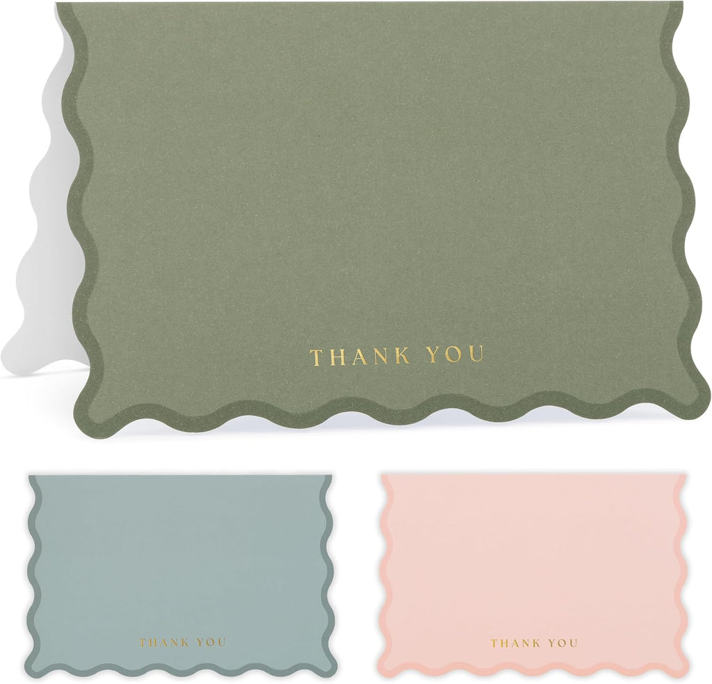 ZICOTO Beautiful Thank You Cards Set of 30 With Envelopes and Stickers