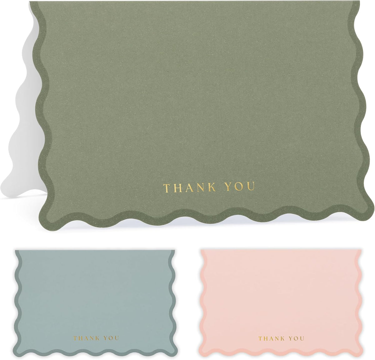 ZICOTO Beautiful Thank You Cards Set of 30 With Envelopes and Stickers