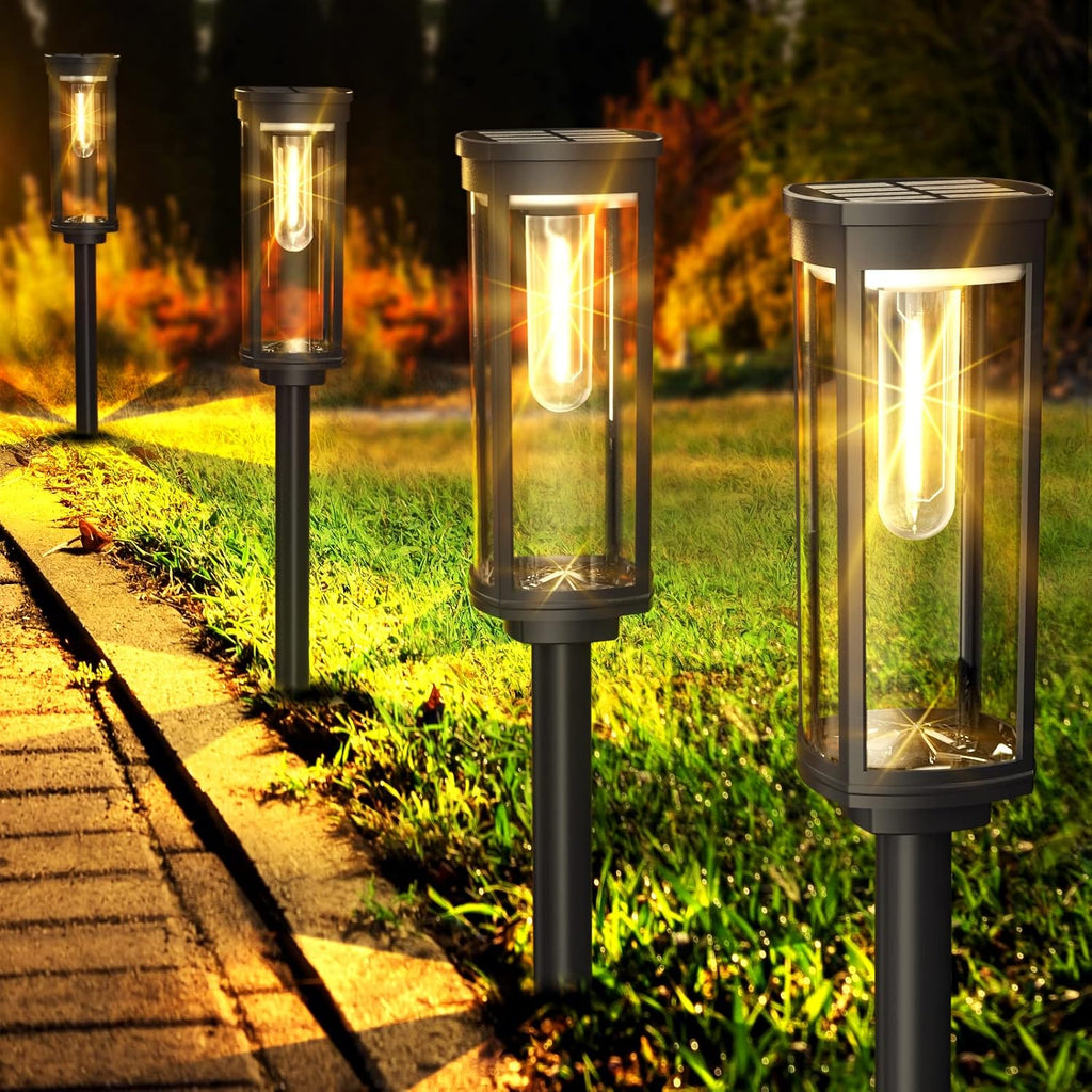GIGALUMI Green Solar Pathway Lights, 20-Pack Outdoor Halloween Decor