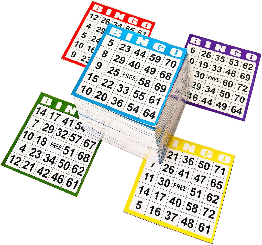 SEETOOOGAMES Bingo Paper Game Cards - 1 on Card - 1000 Sheets (200 Books of 5 Sheets)