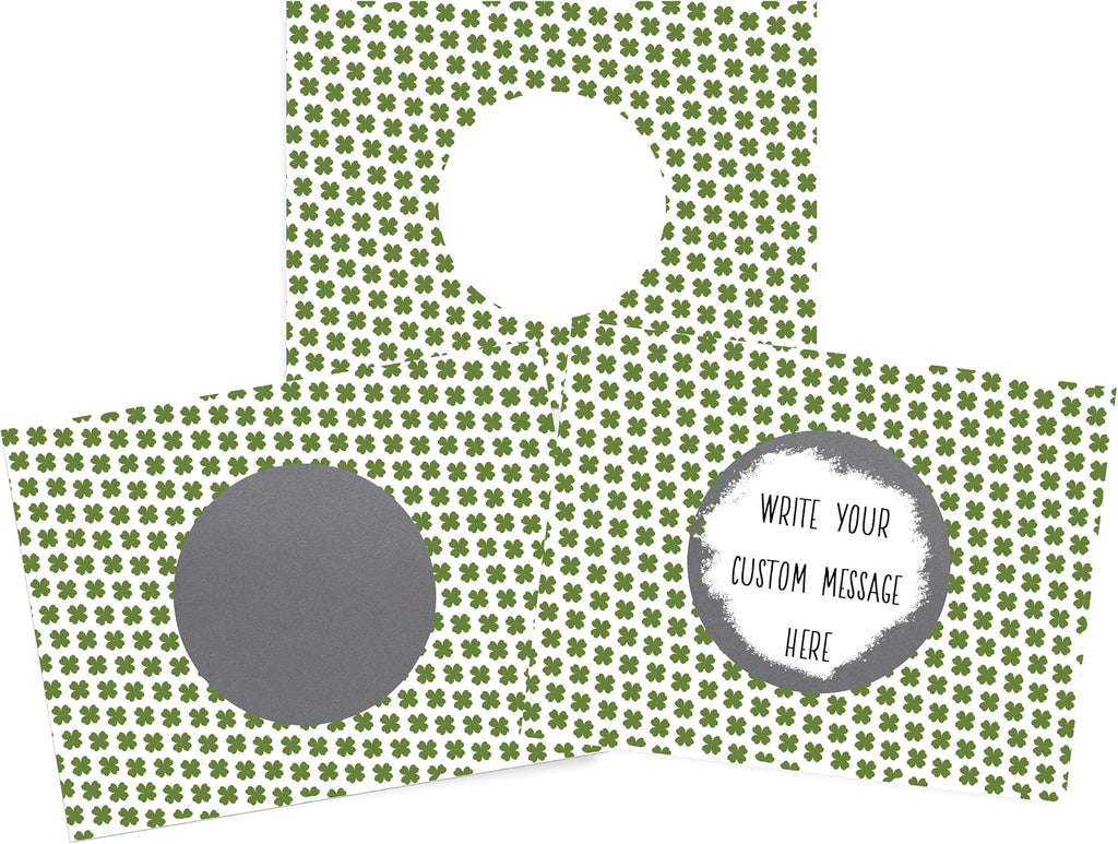 My Scratch Offs 20 Pack Clover St. Patrick's Day Make Your Own DIY Scratch Off Note Cards & Stickers for Teacher Rewards & Small Business Freebies