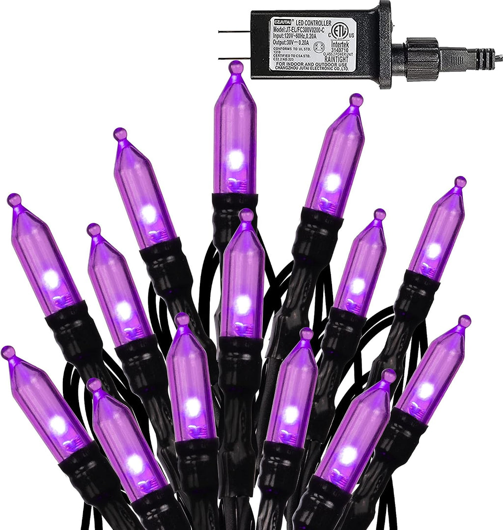 Dazzle Bright 200 LED Halloween Mini String Lights, 65FT Light Up 8 Modes Halloween Decorations Fairy Lights for Indoor Outdoor Room Garden Holiday Party (Purple)