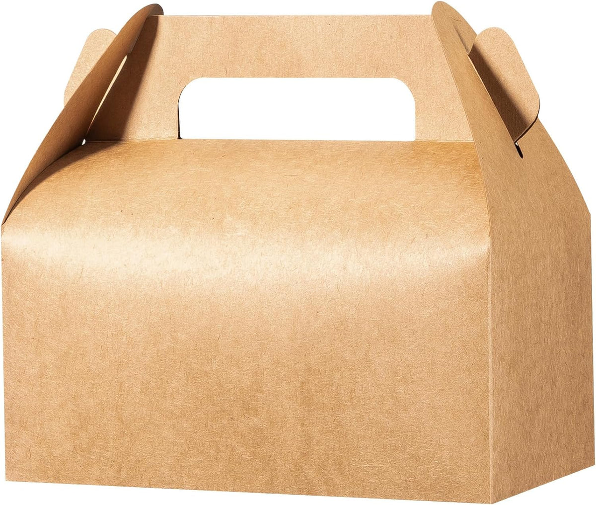 UnicoPak 30 Pack Brown Cookie Gift Boxes with Handles, Food-grade Material, Gable Party Favor Boxes for Lunch, Treats, Goodies, Cookies Candies for Birthday Party Wedding Holidays 6.5x3.5x4 Inches
