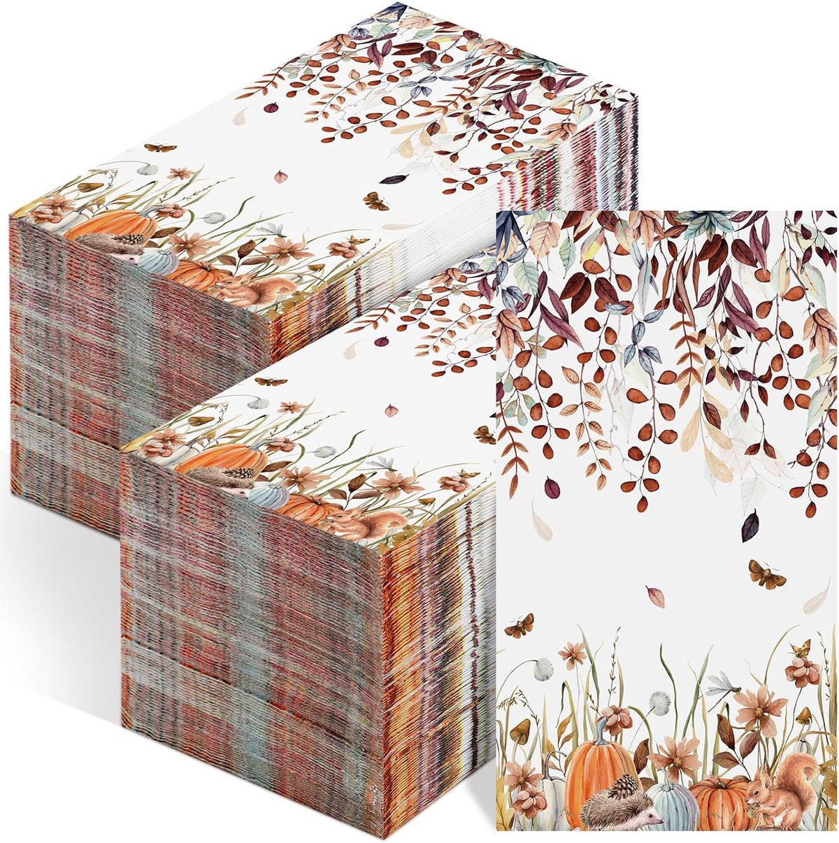 Seajan 200 Pcs Fall Disposable Hand Towels Bathroom Paper Guest Napkins