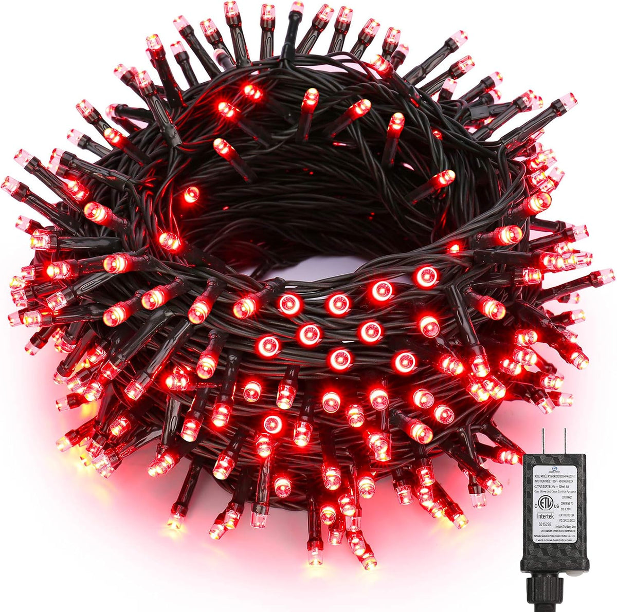 Brizled Red Christmas Lights Outdoor, 78.74ft 240 LED Indoor String Lights