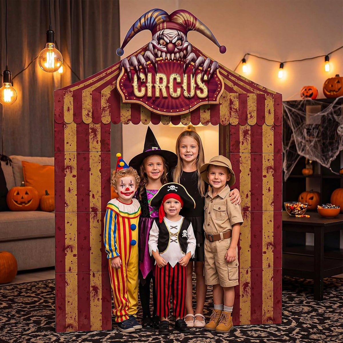 Pajean Halloween Circus Cardboard Archway Standee 49x63 in Doorway Prop