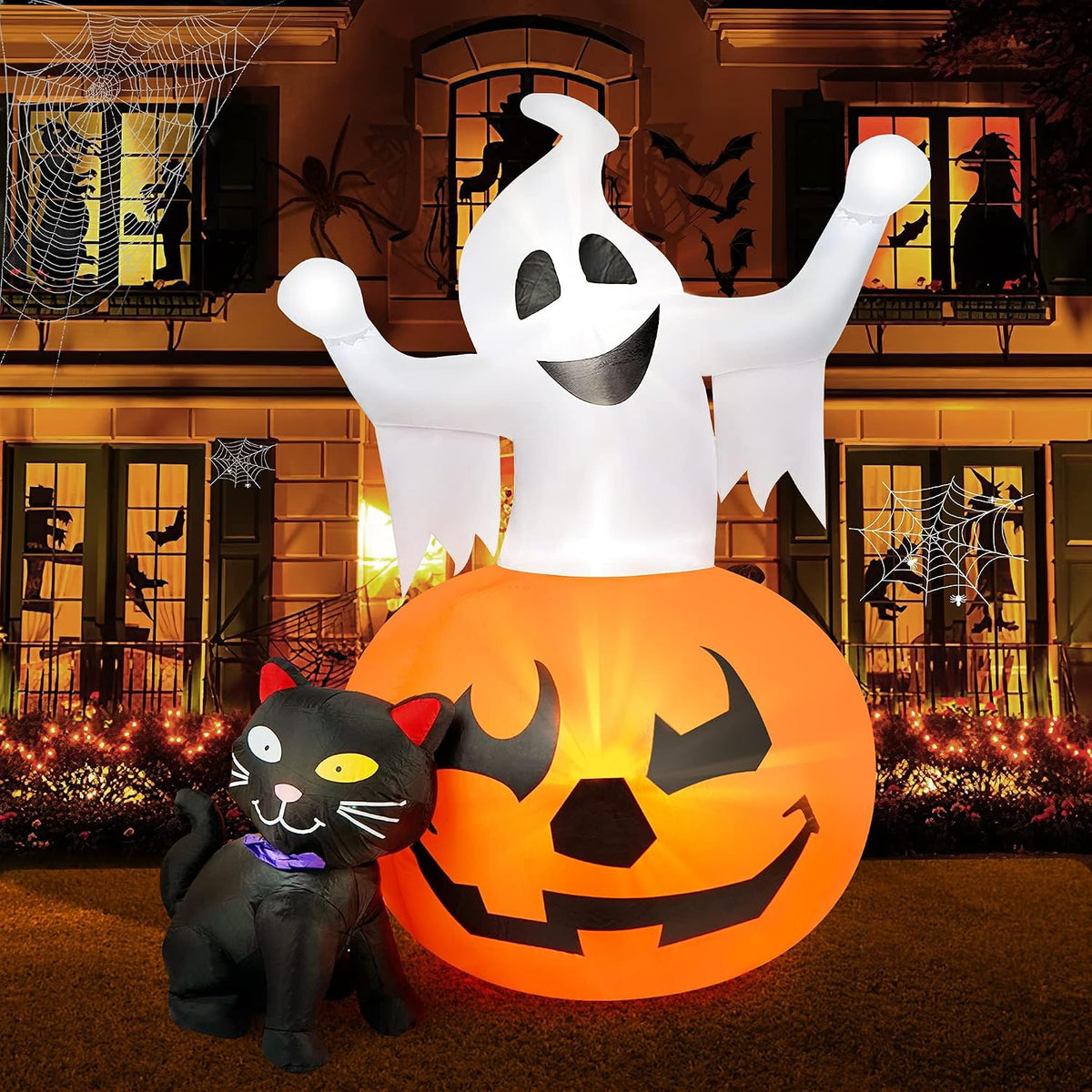12 Pack Halloween Hanging Ghosts, 27.6 Inch Flying Ghost Decorations