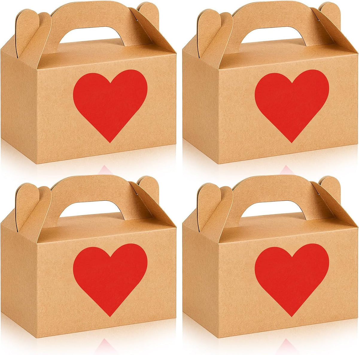 Colarr 24 Pcs Valentine's Gift Boxes with Handle 5.9 x 3.5 x 3.5 Inch