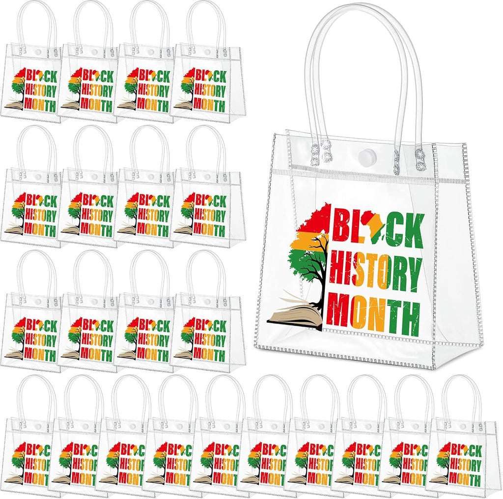 Aliceset 24 Pcs Clear PVC Gift Bags with Handles, Party Favor Bags