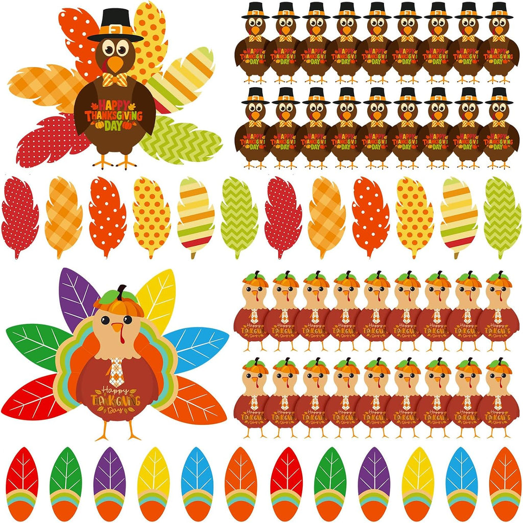 BBTO 36 Sets Thanksgiving Turkey Craft Kit Fall Craft, Fresh Style