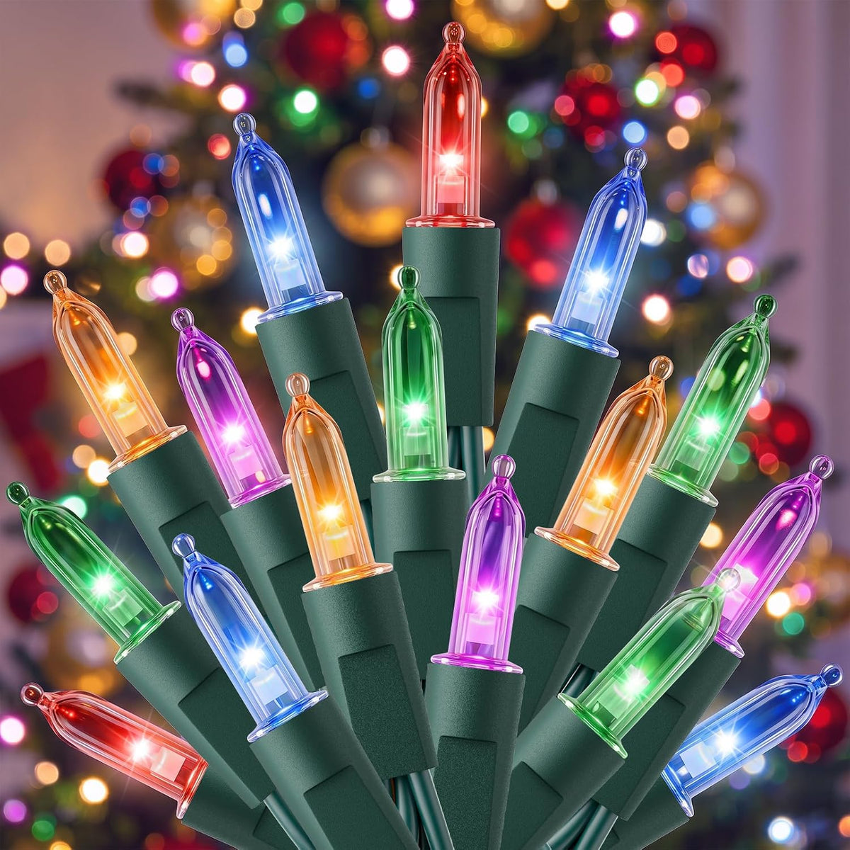 LED Christmas Lights Indoor Outdoor, 66FT 200 Count Mini String Lights