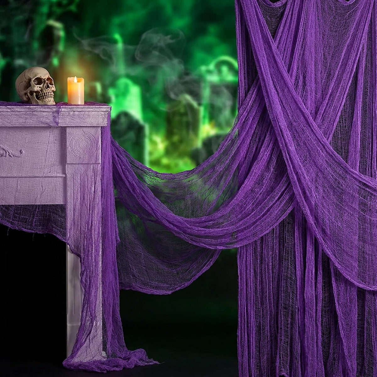Tlswshsy 500'' x 39''Large Halloween Creepy Cloth, Spooky Gauze Decoration