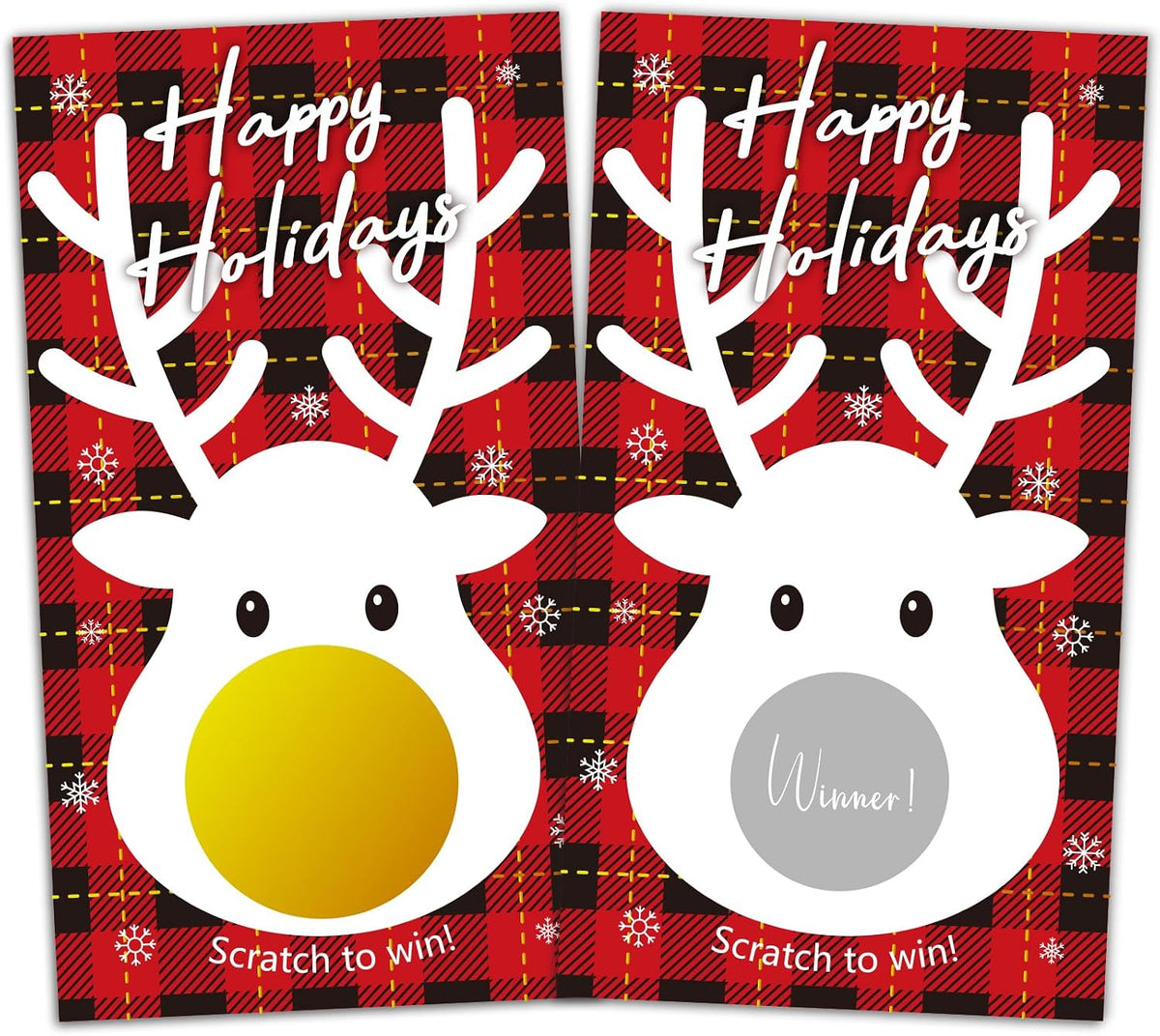 Christmas Scratch Off Cards, Fun Holiday Scratch Off Cards for Party, Christmas Lottery Tickets for Family Activities, Raffle Prize Card