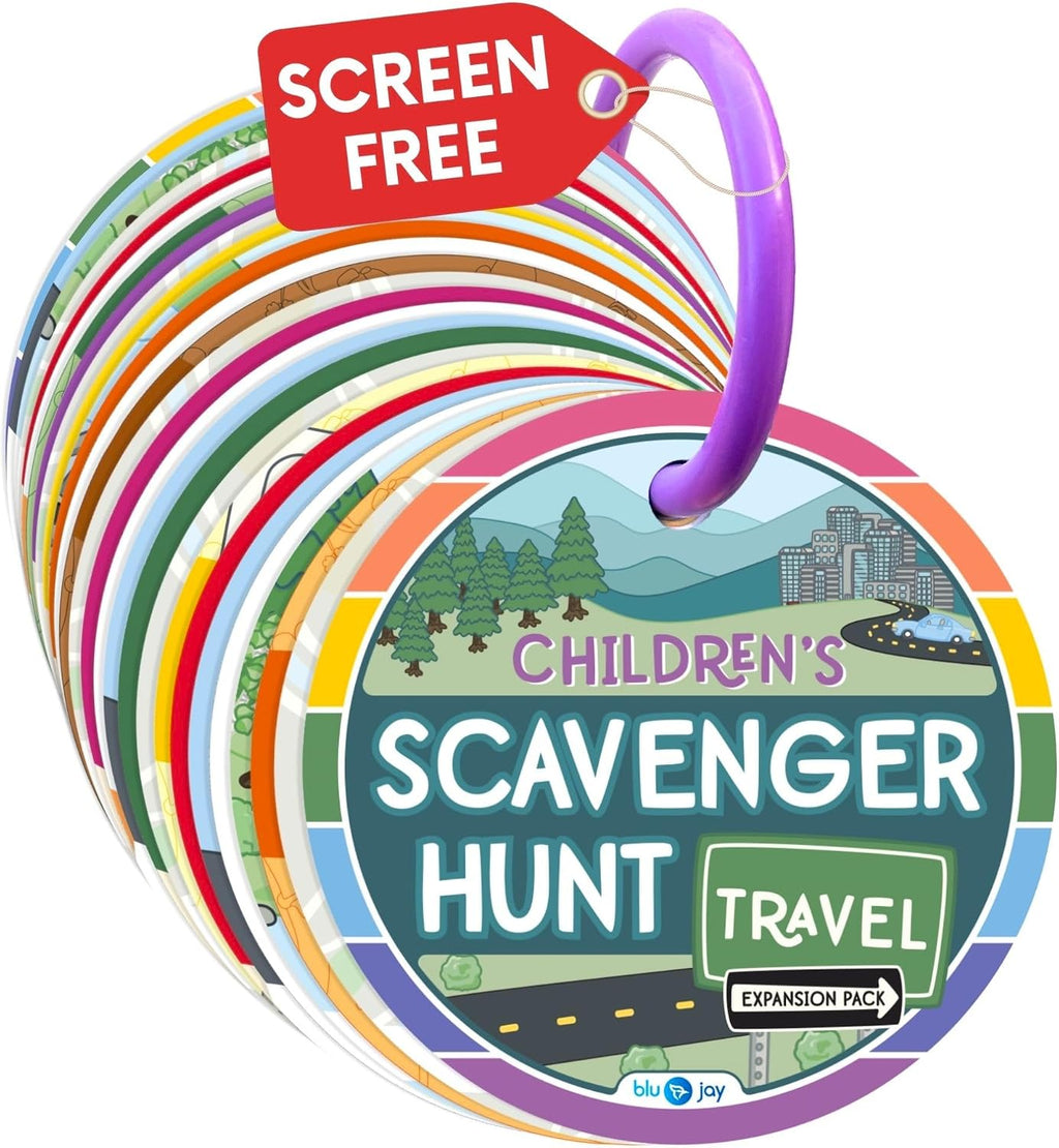 Blu Jay Children's Scavenger Hunt Cards - Travel, Car Game (Expanded)