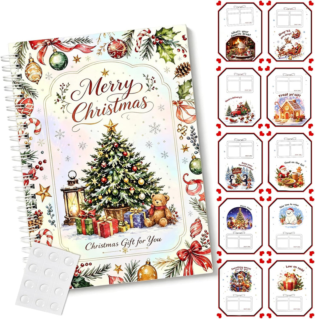 Christmas Gift Card Book,Merry Christmas Gift Card Booklet for Adults Teens