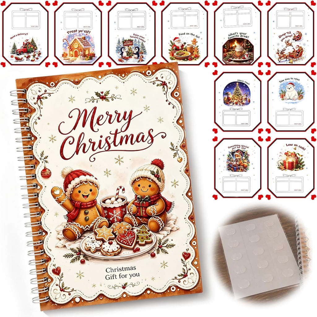 Christmas Gift Card Book,Merry Christmas Gift Card Booklet for Adults Teens