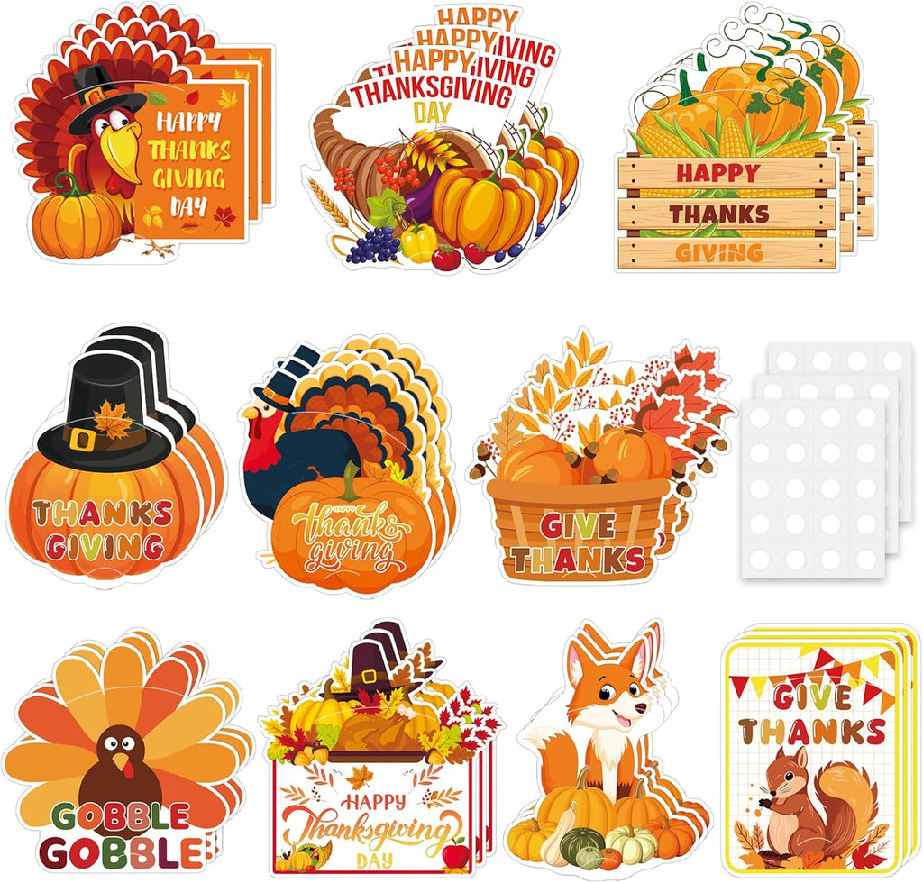 30Pcs Thanksgiving Gift Card Holder Fall Greeting Cards Sleeves