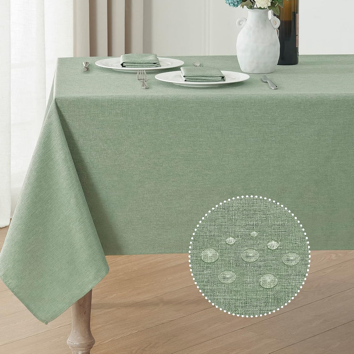 Spring Floral Tablecloth 52x70 Inch, Spring Birds Branch Floral Decorations for Home Table Cloth Rectangle Decor Tablecloths Polyester for Picnic Party Dinner